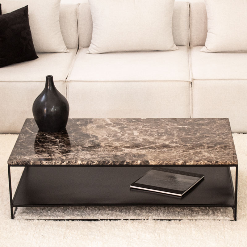 Tables basses marbre marron City Kasbah Design