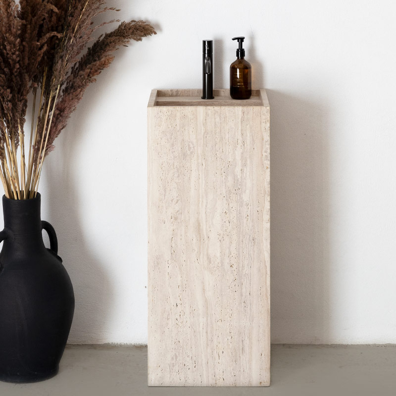 Monolyth Lave main en travertin - Kasbah Design Monolyth Lave main en travertin - Kasbah Design