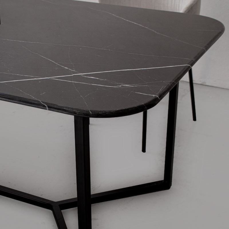 GALA Table marbre noir de Khénifra - Kasbah Design
