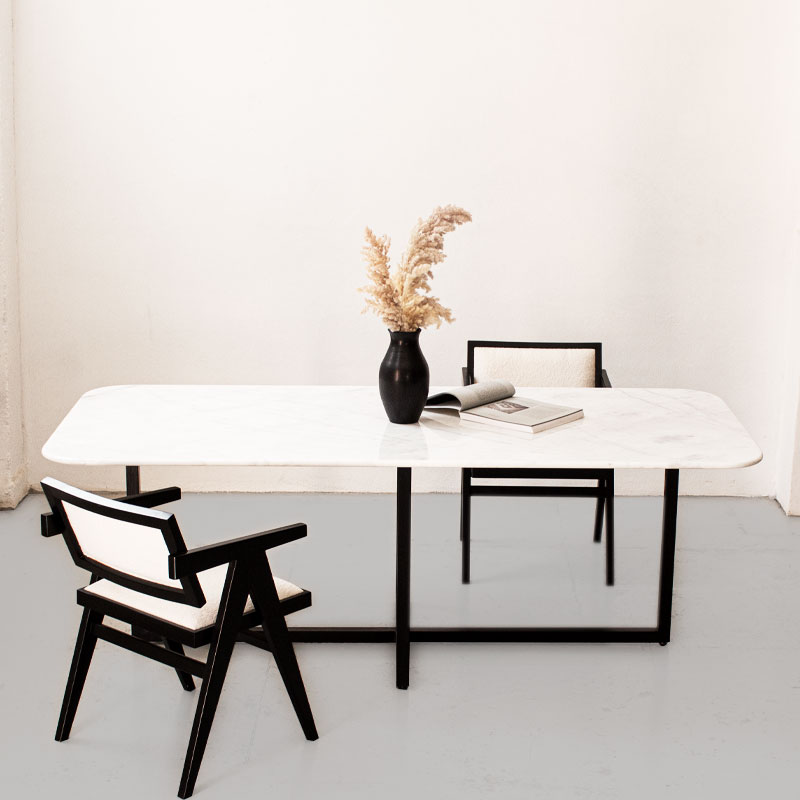 Table marbre blanc Ibiza Kasbah Design