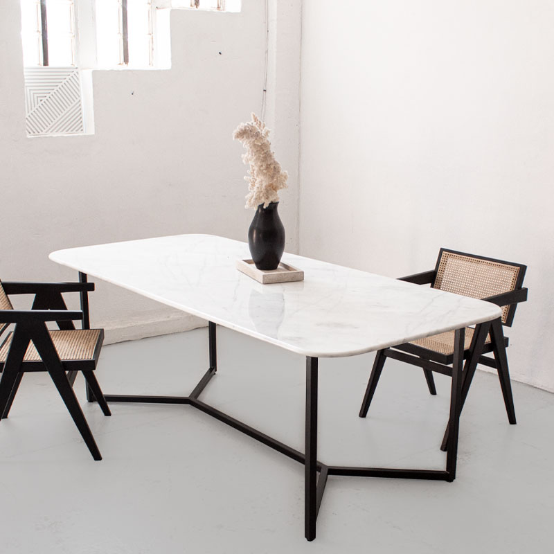 Table marbre sofia blanc Kasbah Design