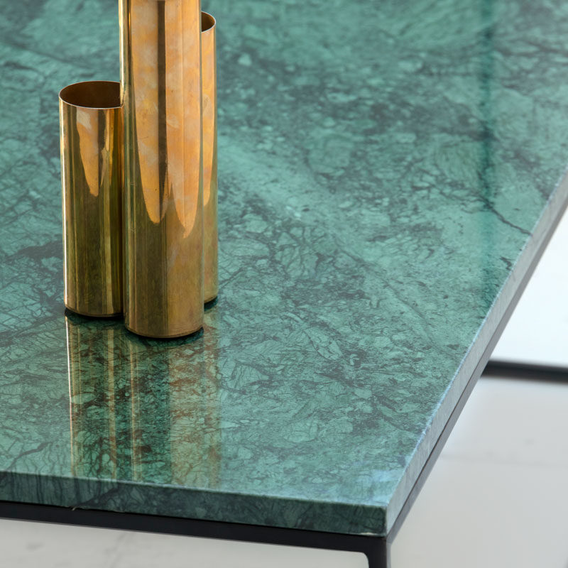 Table basse marbre vert du Guatemala Kasbah Designla