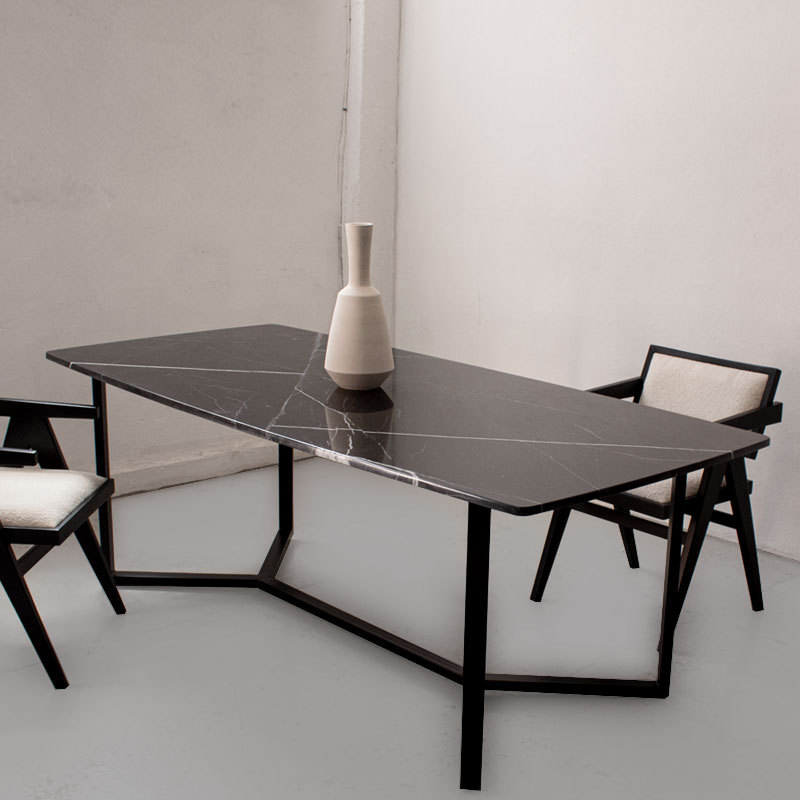 Table marbre Cristal noir Kasbah Design
