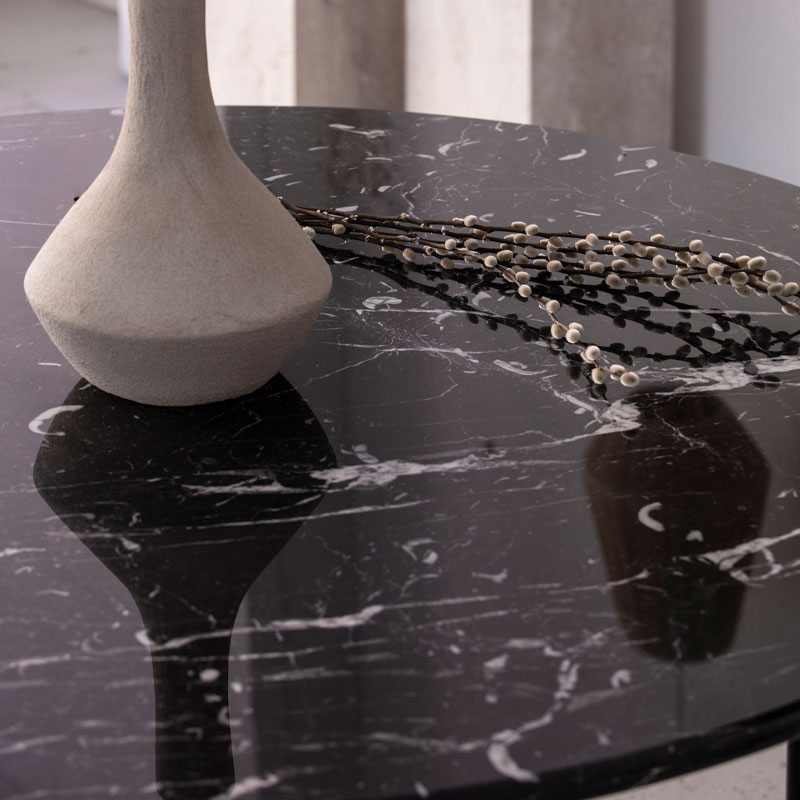 Table marbre noir modèle Louna Kasbah Design
