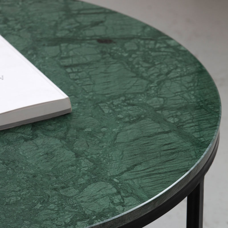 Table basse marbre vert Eden Kasbah Design
