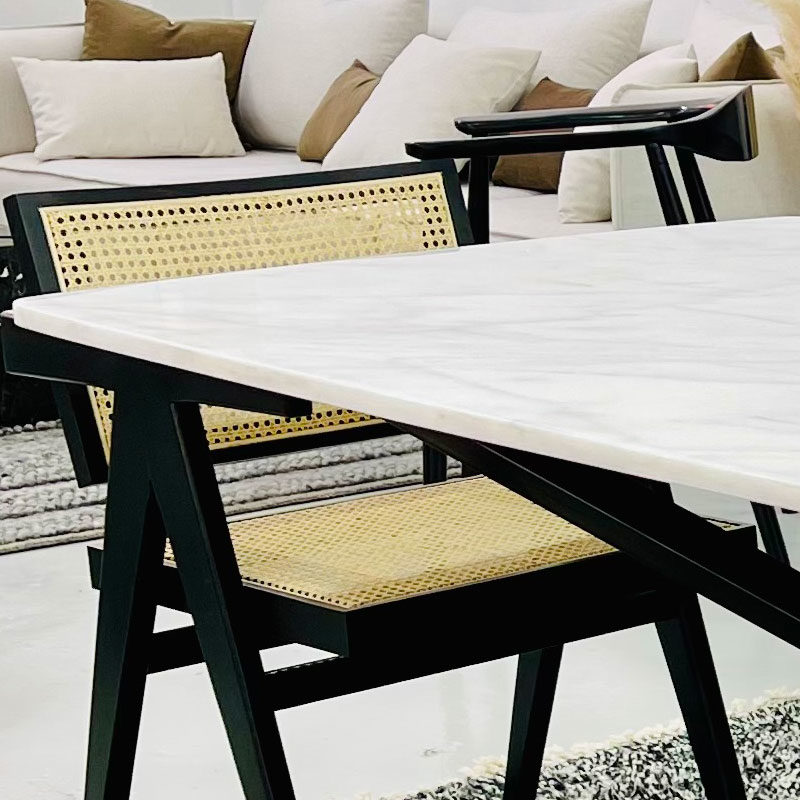 Table marbre blanc modèle Mikado Kasbah Design