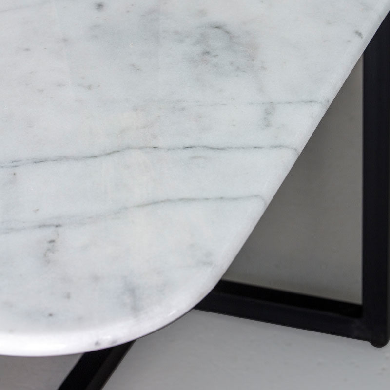 Tables de repas marbre blanc Dali Kasbah Design