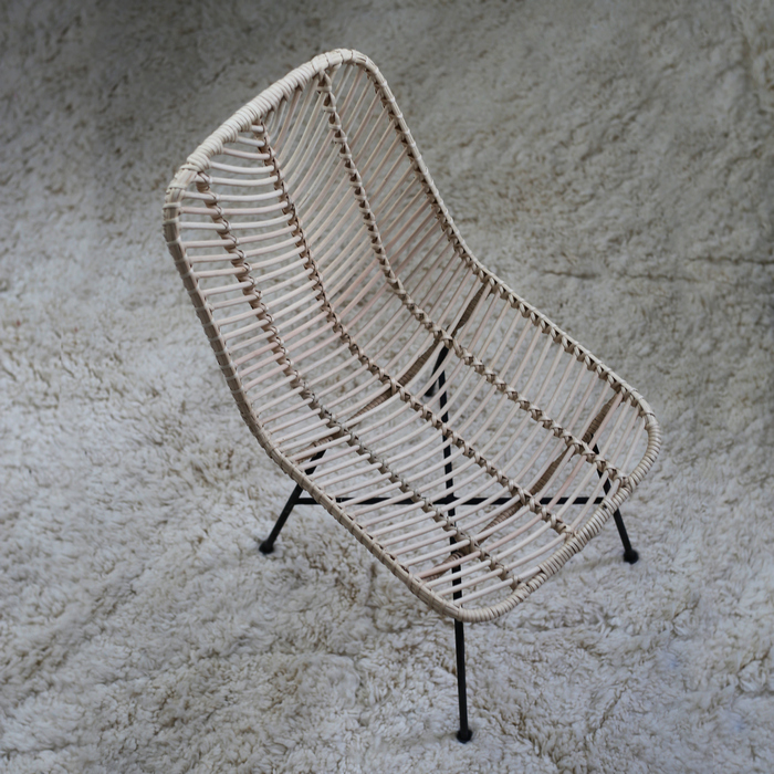 Chaise MILLA en rotin et métal - Kasbah Design