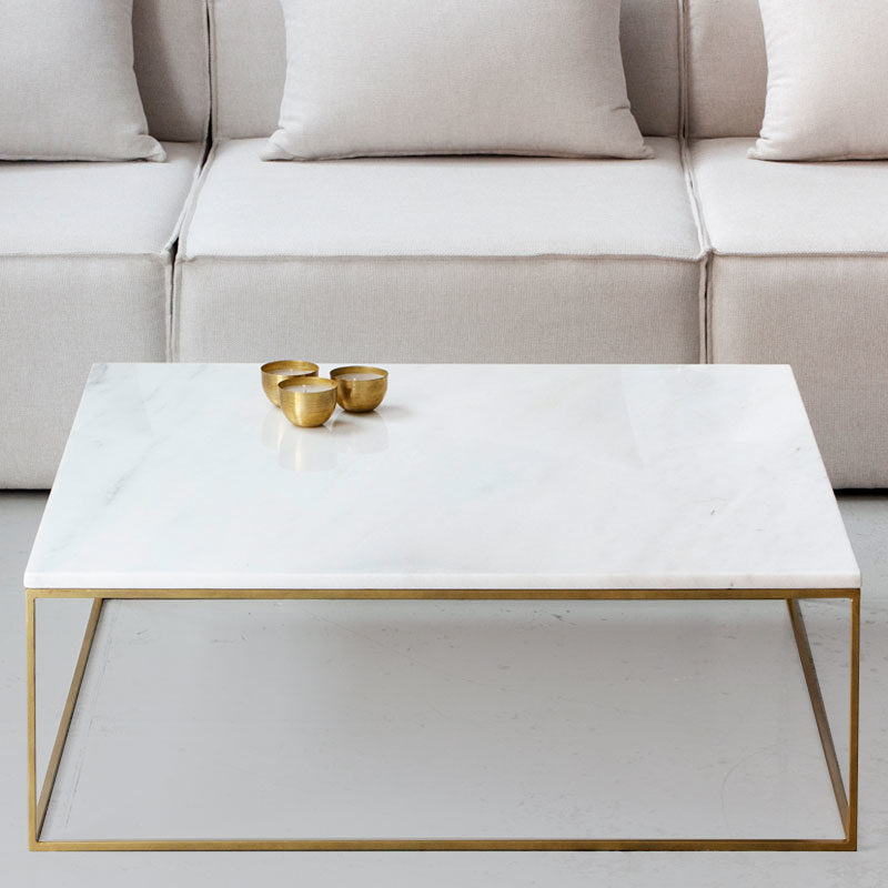 Table basse marbre blanc d'Ibiza Kasbah Design