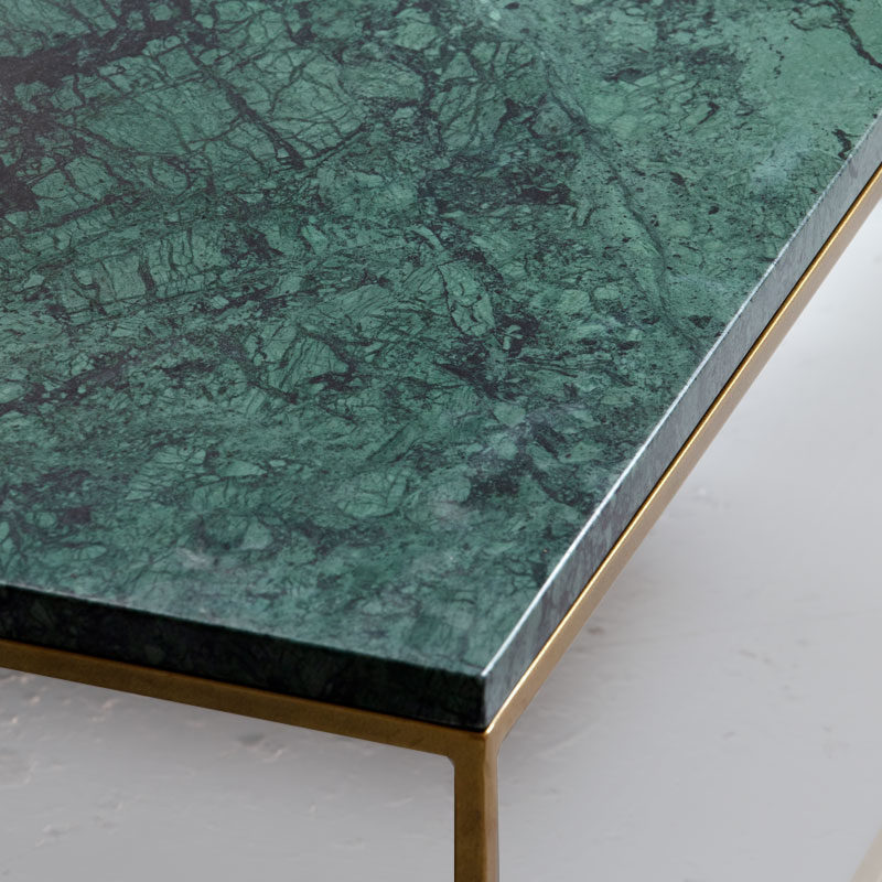 Table basse marbre vert du Guatemala Kasbah Design