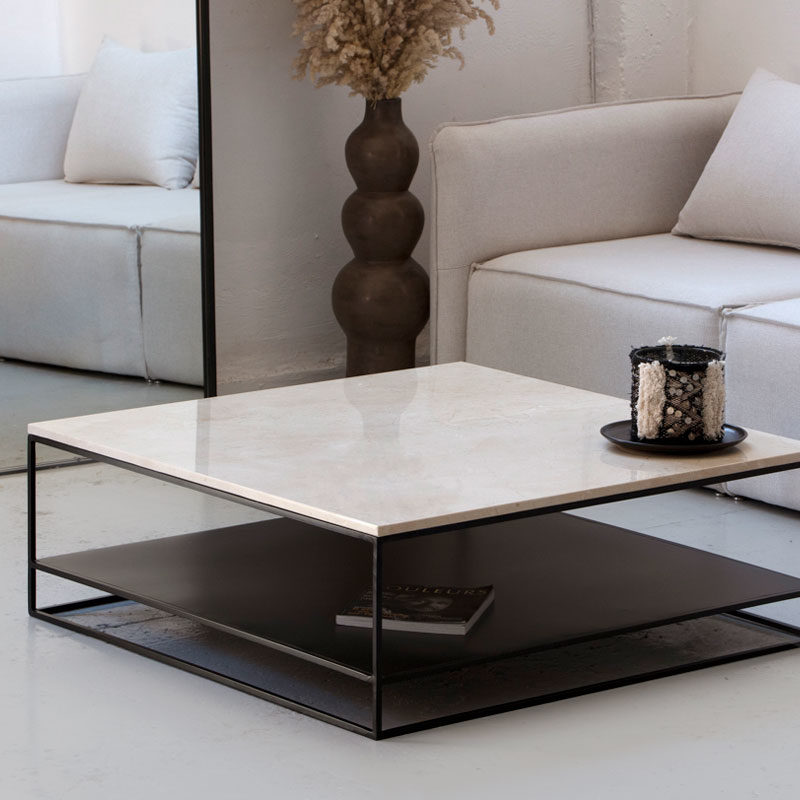 Table Basse Marbre crema Marfil Kasbah Design