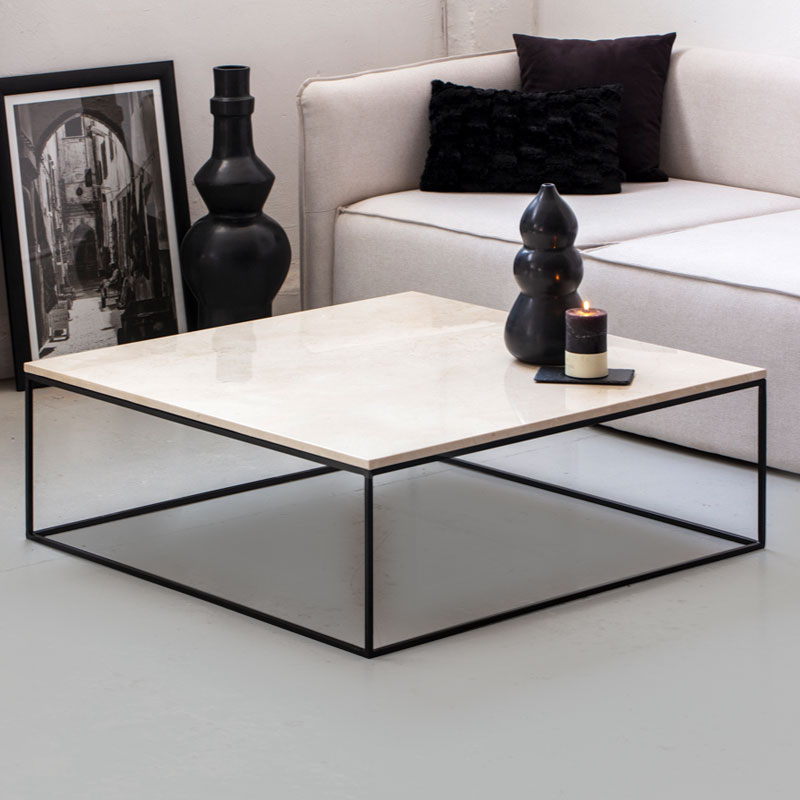 GALA Table marbre noir de Khénifra - Kasbah Design
