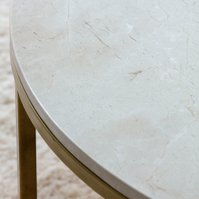 Table basse marbre crème Kasbah Design