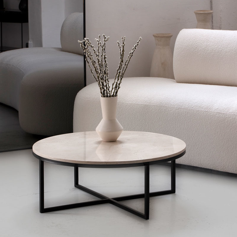 table basse marbre crema Marfil Kasbah Design