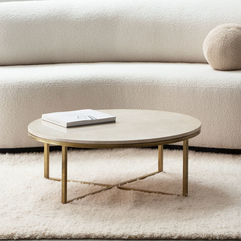 Table basse marbre crème Kasbah Design