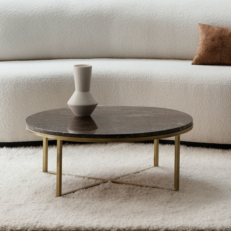 Table basse marbre marron Kasbah Design