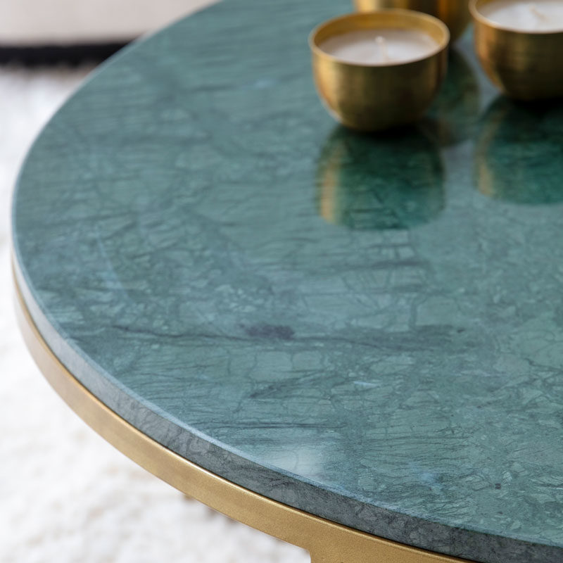 Table basse marbre vert Kasbah Design