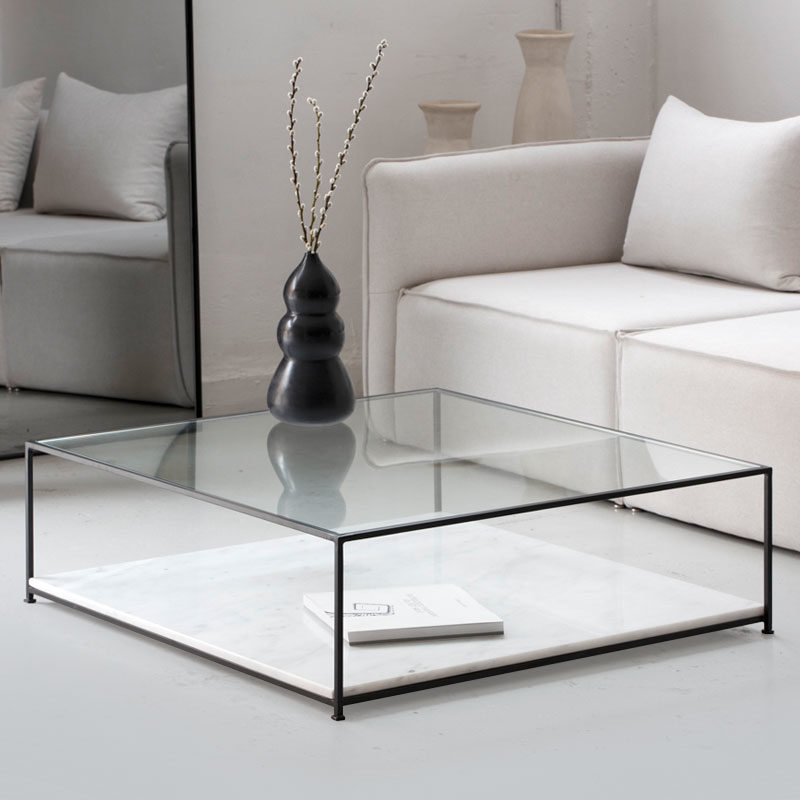 Table basse marbre blanc Eclipse Kasbah Design