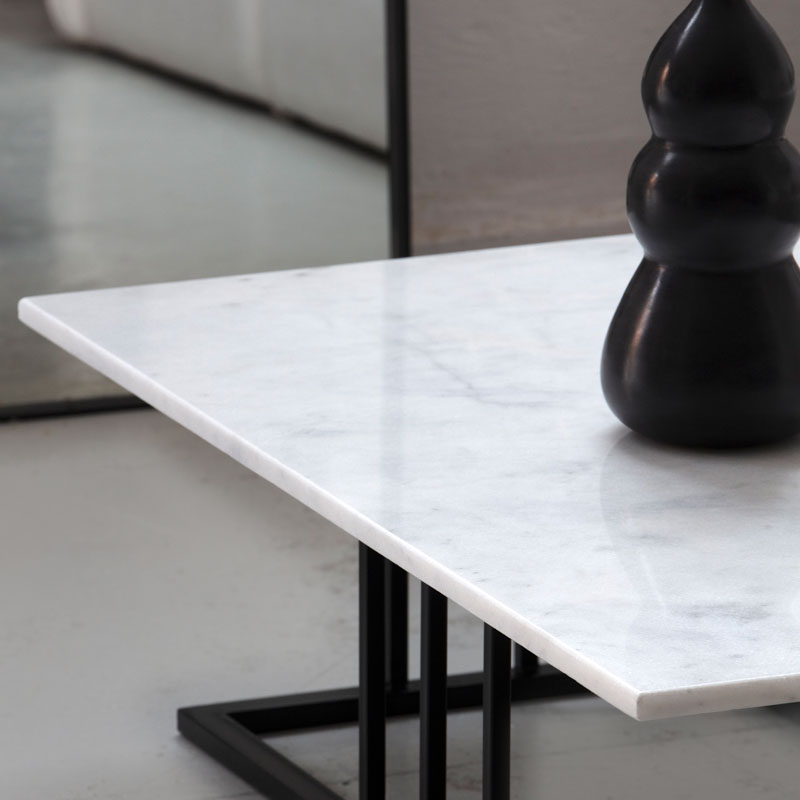 MIKADO Table marbre blanc Ibiza - Kasbah Design