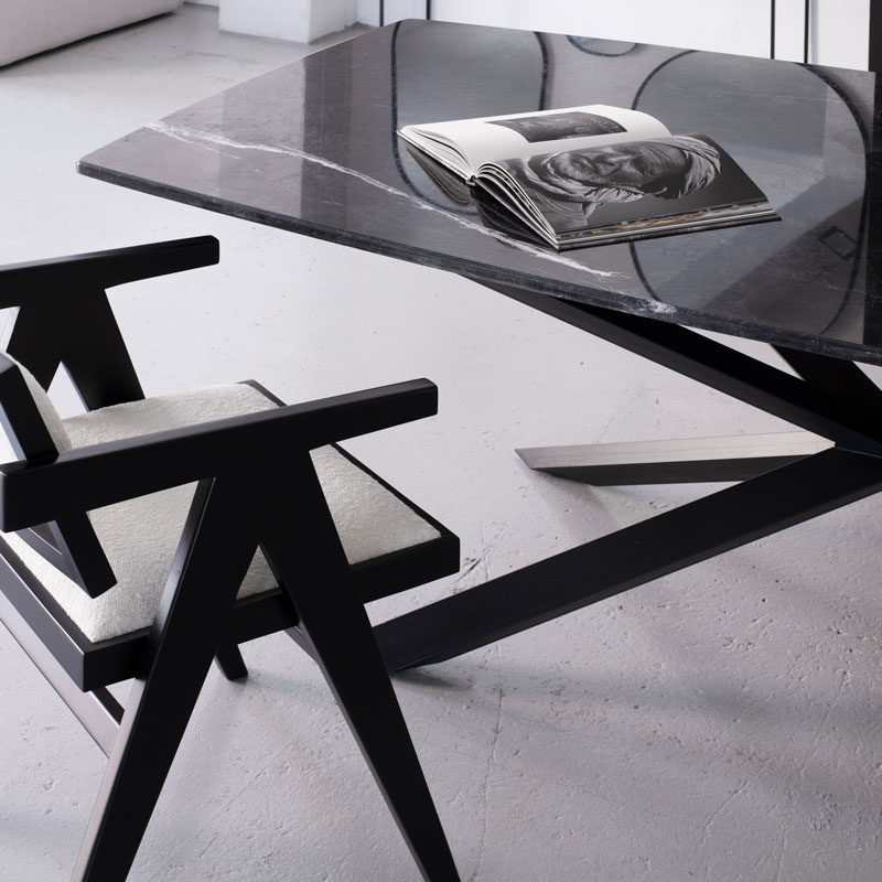 Table marbre noir Mikado Kasbah Design