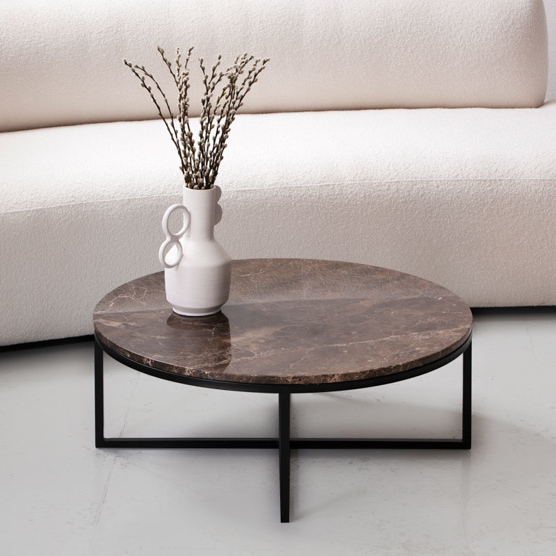 Table basse marbre marron Impérial Kasbah Design