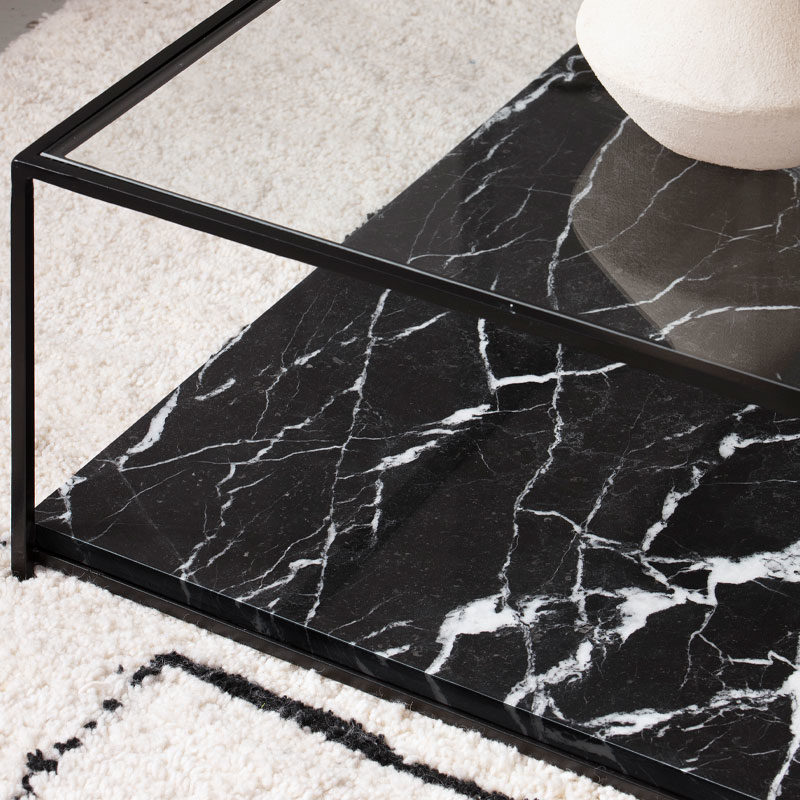 Table basse marbre noir ECLIPSA Kasbah Design