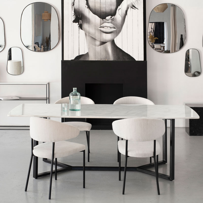 Table marbre Cristal blanc Kasbah Design
