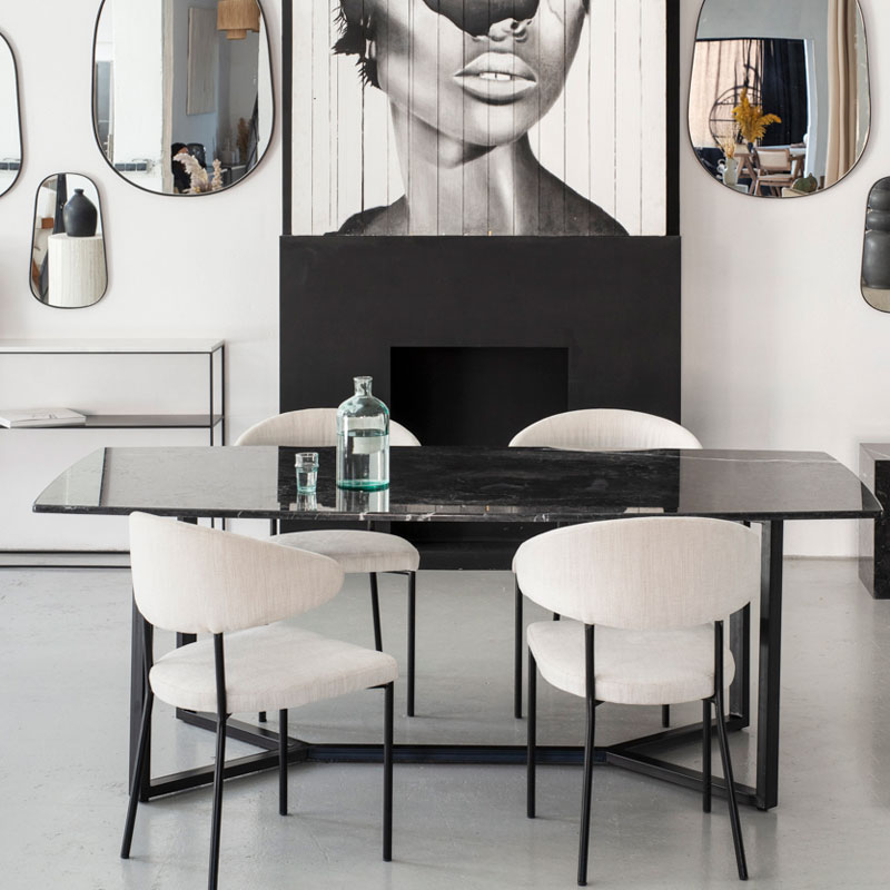 Table marbre noir Sofia Kasbah Design