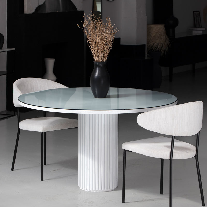 Table de repas en hêtre blanc HERA Kasbah Design
