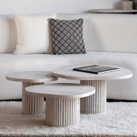 Table basse ronde design scandinave