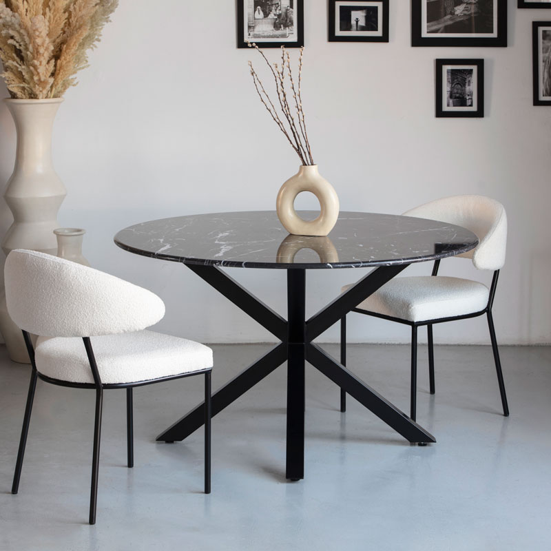 Table de repas en marbre Mika Kasbah Design Sidi-Ghanem Marrakech