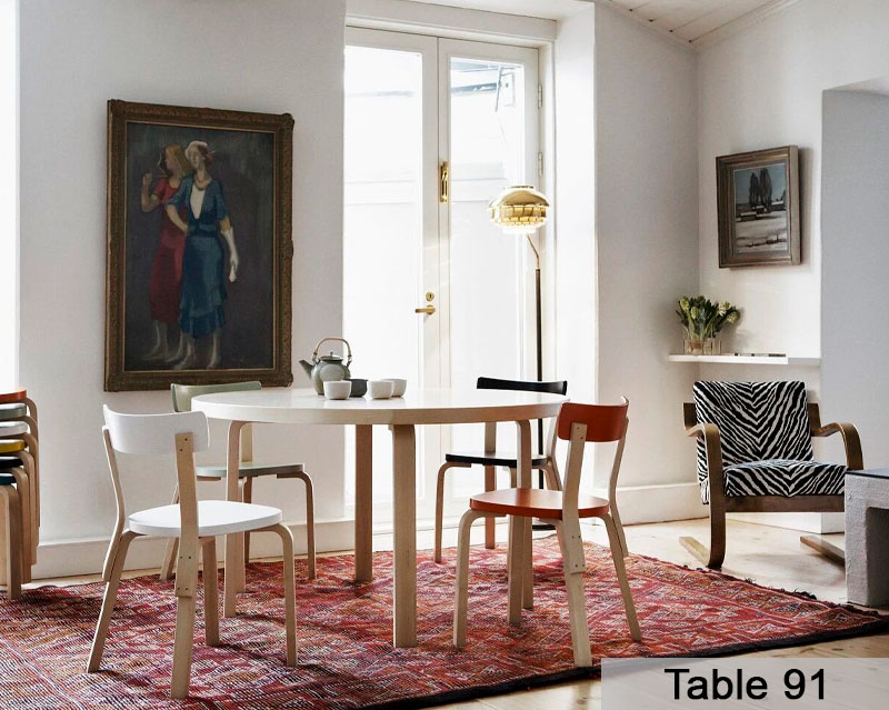Table de repas 91 de Alvar Aalto - Kasbah Design