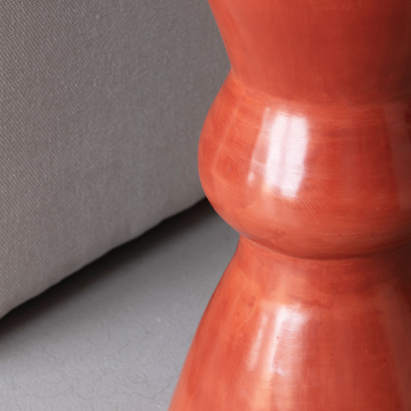 Table d'appoint Tika céramique rouge Kasbah Design