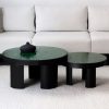 Duo tables basses Zellige Darla vert Kasbah Design Marrakech