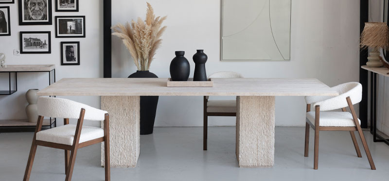 Mobilier en Travertin Marrakech Kasbah Design