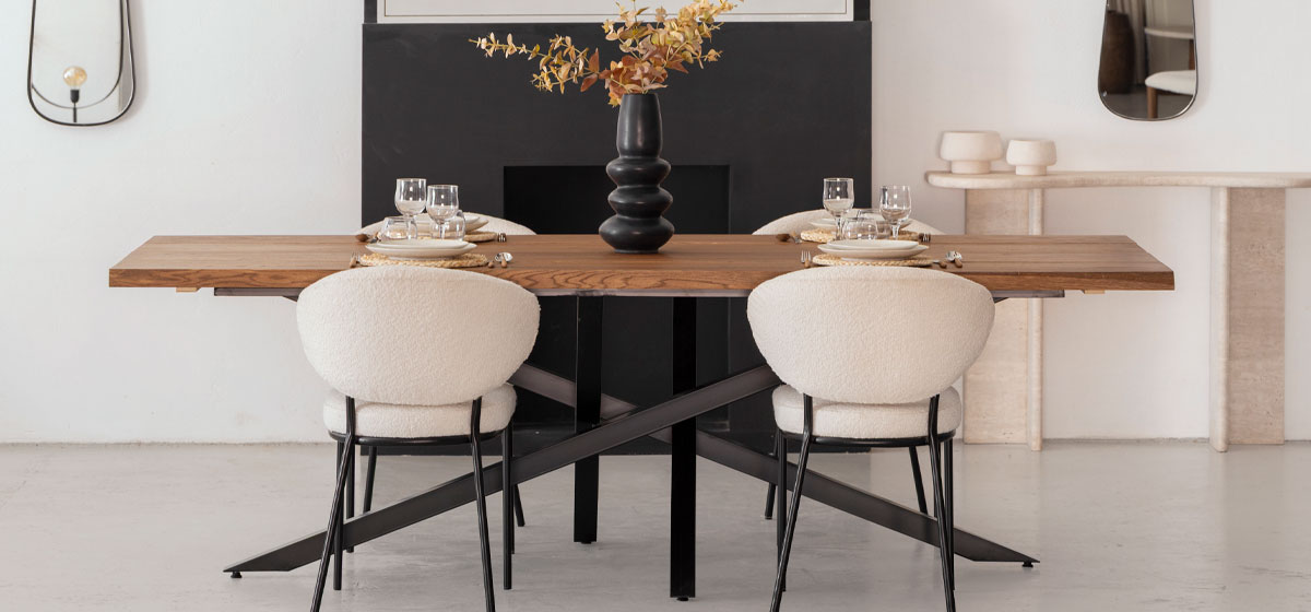 Table de repas Mikado Bois et métal Marrakech Kasbah Design